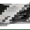 Mexen Kioto+ L Duschwand mit Ablage Walk-in 90 x 200 cm, transparent/matt, gebürstetes Kupfer - 800-090-123-65-35