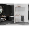 Mexen Kioto+ L dušisein riiuliga Walk-in 110 x 200 cm, läbipaistev/udune, harjatud vask - 800-110-123-65-35