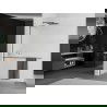 Mexen Kioto+ L Duschwand mit Regal Walk-in 80 x 200 cm, mattsatinierte Optik, gebürstet gun gray - 800-080-123-66-30
