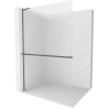 Mexen Kioto+ L paroi de douche avec étagère Walk-in 80 x 200 cm, givré, métal canon - 800-080-123-95-30