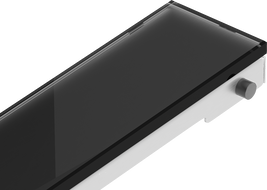 Mexen Flat MGB Blende für Linienablauf 70 cm, Schwarzes Glas - 1026070