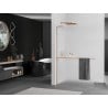 Mexen Kioto+ L Shower Wall with Shelf Walk-in 90 x 200 cm, Frost, Brushed Copper - 800-090-123-65-30