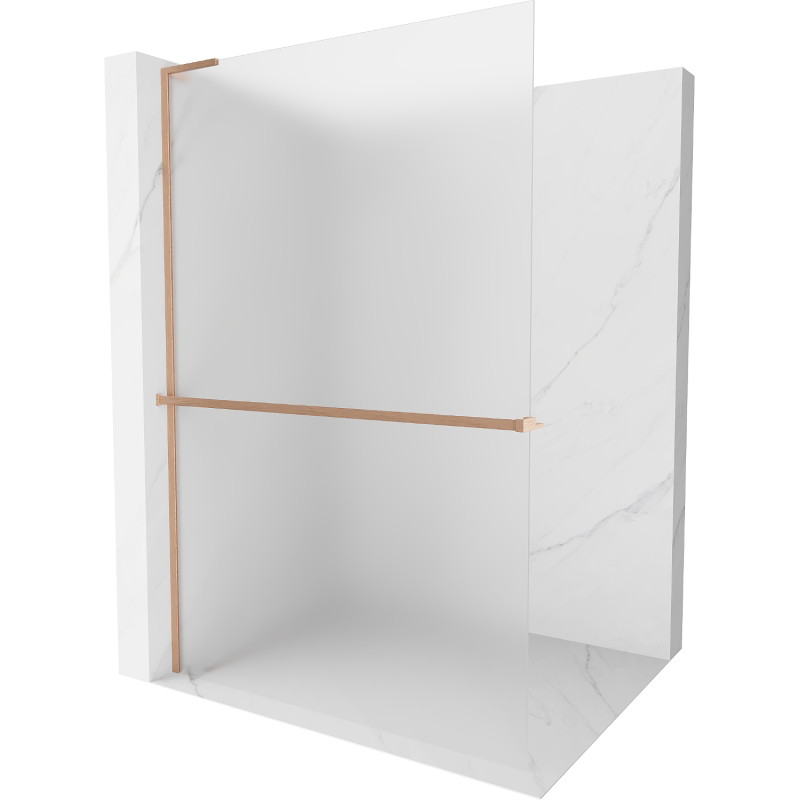 Mexen Kioto+ L dušisein riiuliga Walk-in 70 x 200 cm, härmatis, harjatud vask - 800-070-123-65-30