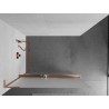 Mexen Kioto+ L dušisein riiuliga Walk-in 70 x 200 cm, härmatis, harjatud vask - 800-070-123-65-30