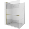 Mexen Kioto+ L paroi de douche avec étagère Walk-in 80 x 200 cm, transparent/givré, doré - 800-080-123-50-35