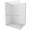 Mexen Kioto+ L paroi de douche avec étagère Walk-in 100 x 200 cm, givre, nickel brossé - 800-100-123-97-30