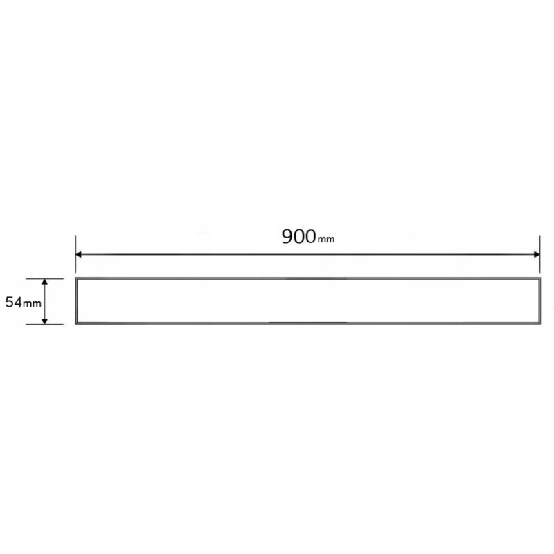 Mexen Flat MGB äravoolukatte kate 90 cm, must klaas - 1026090