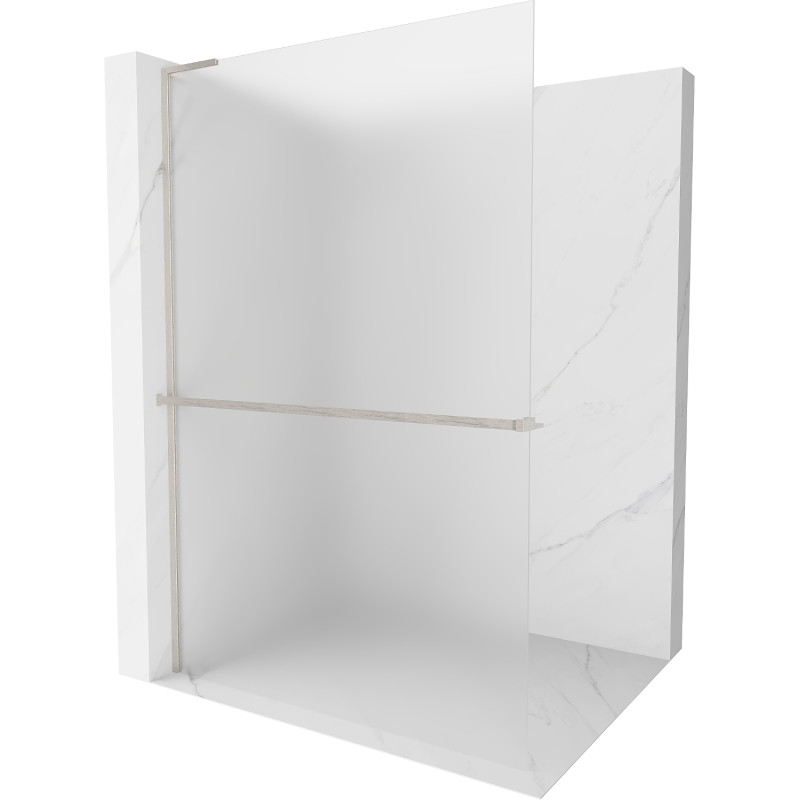 Mexen Kioto+ L dušisein riiuliga Walk-in 70 x 200 cm, külmumine, harjatud nikkel - 800-070-123-97-30