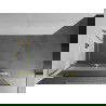 Mexen Kioto+ L Duschwand mit Ablage Walk-in 80 x 200 cm, transparent/frosted, gebürstetes Gold - 800-080-123-55-35