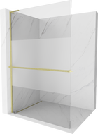 Mexen Kioto+ L paravan za tuširanje s policom Walk-in 80 x 200 cm, prozirno/mat, zlatno brušeno - 800-080-123-55-35