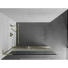 Mexen Kioto+ L Walk-in Shower Panel with Shelf 110 x 200 cm, Transparent/Frosted, Brushed Gold - 800-110-123-55-35