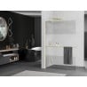 Mexen Kioto+ L Walk-in Shower Panel with Shelf 110 x 200 cm, Transparent/Frosted, Brushed Gold - 800-110-123-55-35