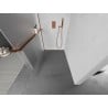 Mexen Kioto+ L ścianka prysznicowa z półką Walk-in 80 x 200 cm, szron, różowe złoto - 800-080-123-60-30