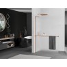 Mexen Kioto+ L dušinurk riiuliga Walk-in 70 x 200 cm, jääklaas, roosa kuld - 800-070-123-60-30