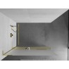 Mexen Kioto+ L dušisein koos Walk-in riiuliga 90 x 200 cm, härmatis, kuldne - 800-090-123-50-30