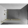 Mexen Kioto+ L Duschwand mit Regal Walk-in 120 x 200 cm, matt, gold - 800-120-123-50-30