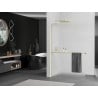 Mexen Kioto+ L Duschwand mit Regal Walk-in 120 x 200 cm, matt, gold - 800-120-123-50-30