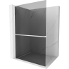 Mexen Kioto+ L shower wall with shelf Walk-in 110 x 200 cm, graphite, white - 800-110-123-20-40