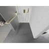 Mexen Kioto+ L panel de ducha con estante Walk-in 80 x 200 cm, escarchado, oro cepillado - 800-080-123-55-30