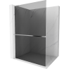 Mexen Kioto+ L Duschwand mit Regal Walk-in 90 x 200 cm, grafit, chrom - 800-090-123-01-40