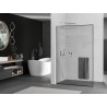 Mexen Kioto+ L dušisein riiuliga Walk-in 60 x 200 cm, must raam, kroom - 800-060-123-01-70