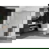Mexen Kioto+ L douchewand met plank Walk-in 70 x 200 cm, zwarte rand, chroom - 800-070-123-01-70