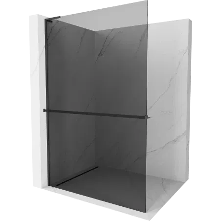 Mexen Kioto+ L Duschwand mit Ablage Walk-in 80 x 200 cm, graphit, schwarz - 800-080-123-70-40