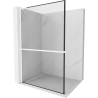 Mexen Kioto+ L Duschwand mit Ablage Walk-in 70 x 200 cm, schwarzer Rahmen, weiß - 800-070-123-20-70
