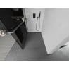 Mexen Kioto+ L Walk-in Shower Wall with Shelf 70 x 200 cm, Graphite, Gun Gray Brushed - 800-070-123-66-40