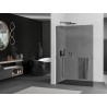 Mexen Kioto+ L dušiseina Walk-in riiuliga 90 x 200 cm, grafiit, harjatud gun gray - 800-090-123-66-40