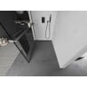 Mexen Kioto+ L paroi de douche avec étagère Walk-in 80 x 200 cm, cadre noir, métal gun - 800-080-123-95-70