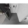 Mexen Kioto+ L zidna tuš pregrada s policom Walk-in 100 x 200 cm, crni okvir, gun metal - 800-100-123-95-70