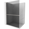 Mexen Kioto+ L Duschwand mit Regalsystem Walk-in 110 x 200 cm, graphit, gebürsteter Nickel - 800-110-123-97-40