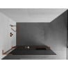 Mexen Kioto+ L shower wall with Walk-in shelf 90 x 200 cm, graphite, rose gold - 800-090-123-60-40