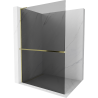 Mexen Kioto+ L dušisein riiuliga Walk-in 80 x 200 cm, grafiit, kuldne - 800-080-123-50-40