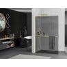 Mexen Kioto+ L shower wall with Walk-in shelf 90 x 200 cm, graphite, gold - 800-090-123-50-40