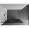 Mexen Kioto+ L shower wall with Walk-in shelf 90 x 200 cm, graphite, gold - 800-090-123-50-40