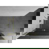 Mexen Kioto+ L mampara de ducha con estante Walk-in 100 x 200 cm, grafito, dorado - 800-100-123-50-40