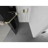 Mexen Kioto+ L Duschtrennwand mit Regal Walk-in 100 x 200 cm, graphit, gebürstetes Gold - 800-100-123-55-40