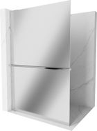 Mexen Kioto+ L Duschwand mit Regal Walk-in 110 x 200 cm, Spiegel, Chrom - 800-110-123-01-50