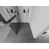 Mexen Kioto+ L Walk-in Shower Wall with Shelf 70 x 200 cm, Mirror, Black - 800-070-123-70-50