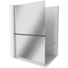 Mexen Kioto+ L paroi de douche avec étagère Walk-in 110 x 200 cm, miroir, gris canon brossé - 800-110-123-66-50