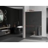 Mexen Kioto+ L dušisein riiuliga Walk-in 80 x 200 cm, peegel, harjatud vask - 800-080-123-65-50