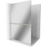 Mexen Kioto+ L Duschwand mit Abstellfläche Walk-in 70 x 200 cm, Spiegel, gebürsteter Nickel - 800-070-123-97-50