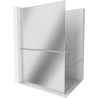 Mexen Kioto+ L paroi de douche avec étagère Walk-in 70 x 200 cm, miroir, nickel brossé - 800-070-123-97-50