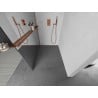 Mexen Kioto+ L Duschwand mit Ablage Walk-in 100 x 200 cm, Spiegel, Roségold - 800-100-123-60-50