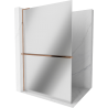 Mexen Kioto+ L douchewand met plank Walk-in 120 x 200 cm, spiegel, roze goud - 800-120-123-60-50