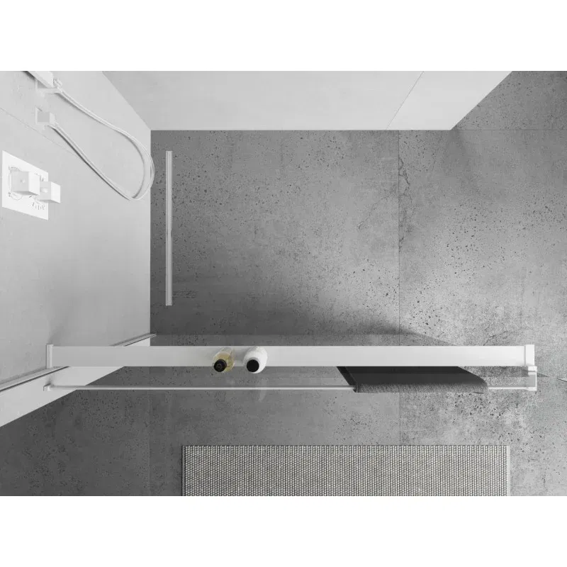 Mexen Duschwandregal mit Handtuchhalter, weiß - 800-02-20