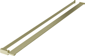 Mexen plank voor douchewand met handdoekhouder, goud geborsteld - 800-02-55