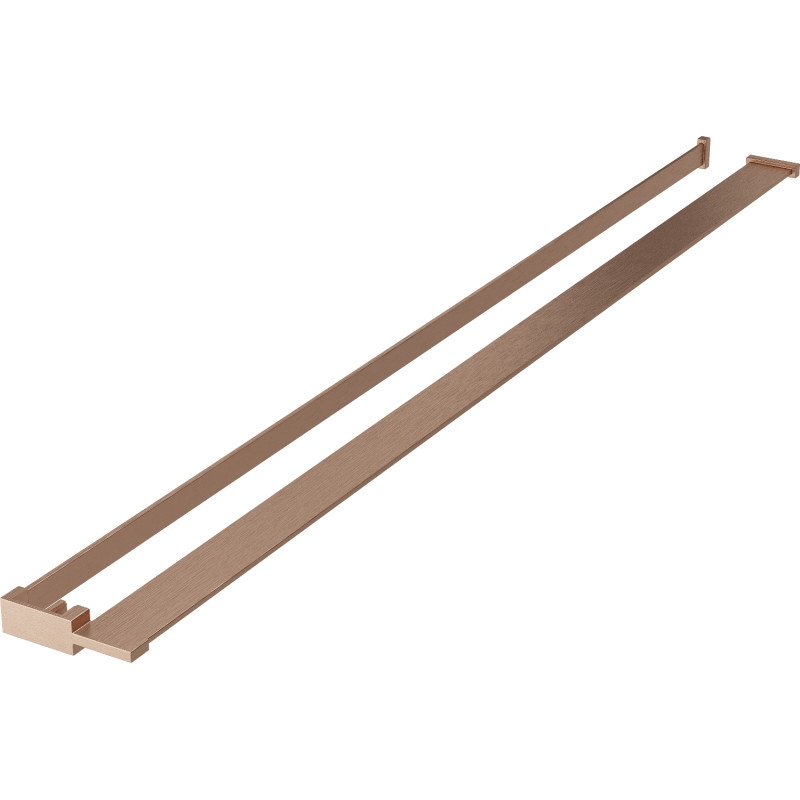 Mexen Kioto+ shower wall shelf with towel rail, brushed copper - 800-02-65